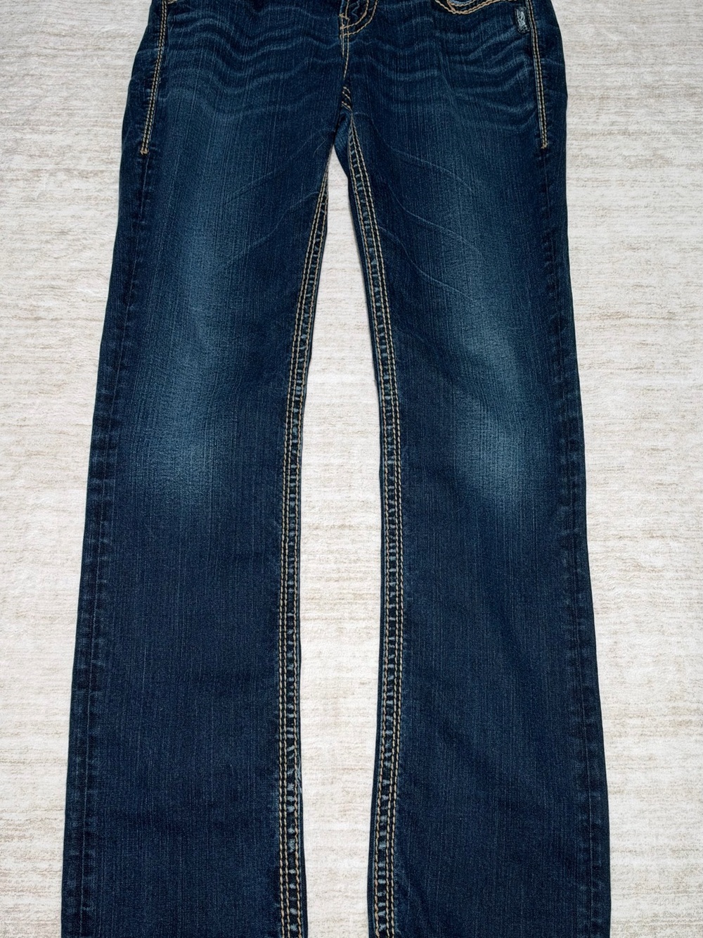 Silver Jeans Suki Mid Rise Dark Indigo Straight-Leg Women's Jeans
